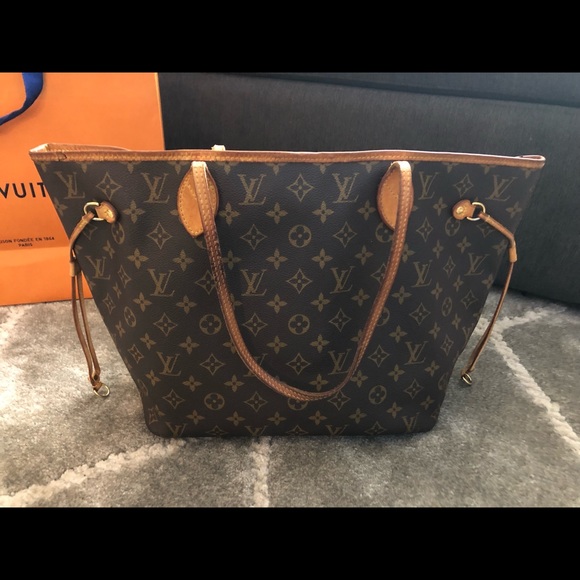 Authentic Louis Vuitton Neverfull MM Monogram Bag - Picture 15 of 16